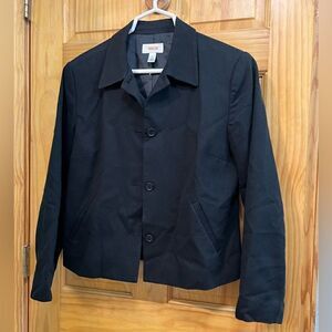 Talbots black blazer with shoulder pads size 14